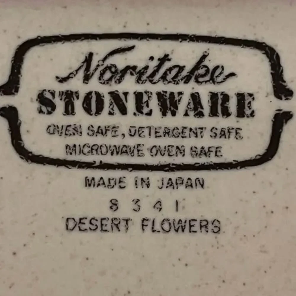 Vintage Noritake Stoneware Desert Flowers Set 14